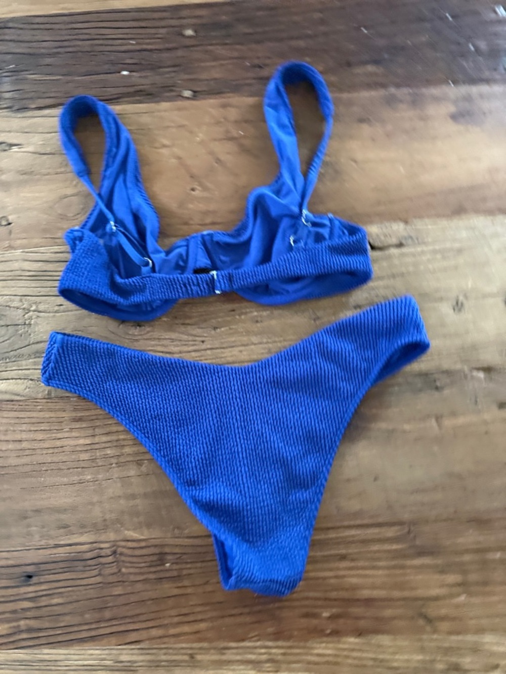 Abercrombie & Fitch Cobalt Blue Textured Bikini Set - Picture 4 of 4